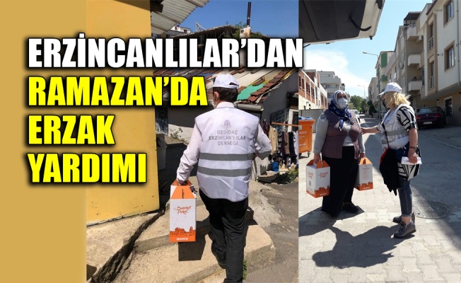 Erzincanlılar'dan erzak yardımı