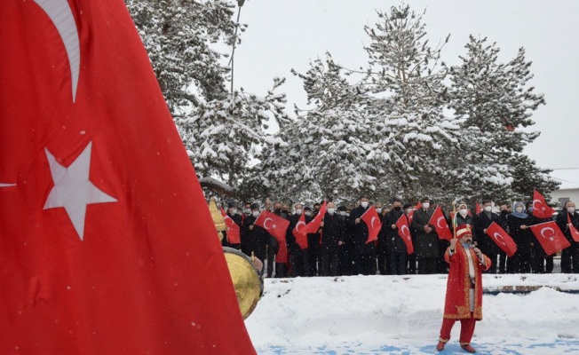 Erzurum'da karlı kurtuluş coşkusu