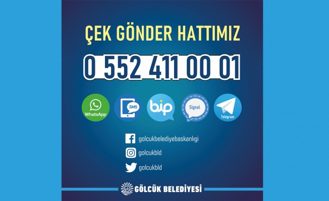 Gölcük Belediyesi Çek Gönder Hattı hizmete başladı