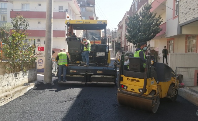 Gebze’de sokaklarında sıcak asfalt çalışmaları