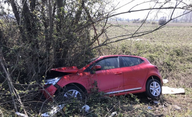 Sakarya'da ağaca çarpan otomobildeki 3 kişi yaralandı