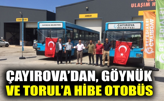 Çayırova’dan, Göynük ve Torul’a hibe otobüs