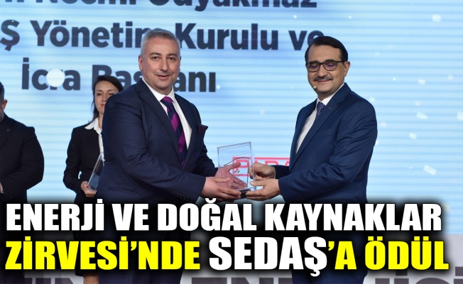 Enerji ve Doğal Kaynaklar Zirvesi’nde SEDAŞ’a ödül