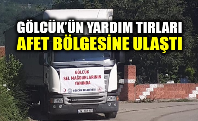 Gölcük’ün yardım tırları afet bölgesine ulaştı