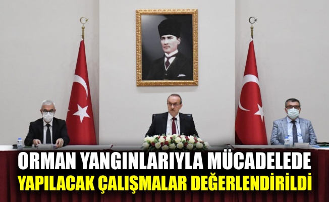 Orman yangınlarıyla mücadelede yapılacak çalışmalar değerlendirildi