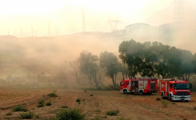 Silivri'de çöplükte yangın