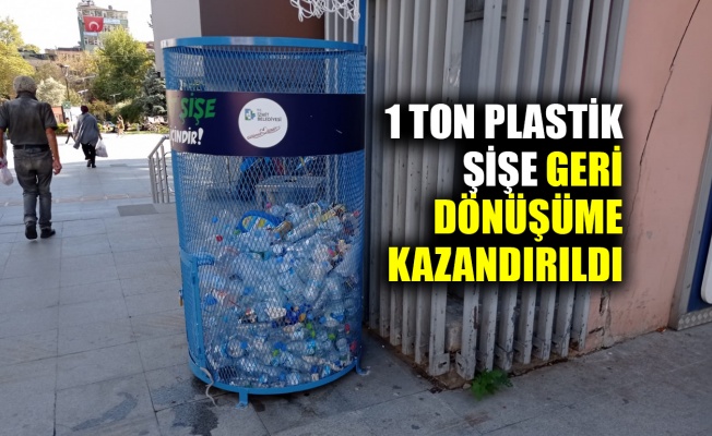 1 ton plastik şişe geri dönüşüme kazandırıldı