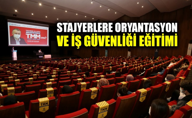 Stajyerlere oryantasyon ve iş güvenliği eğitimi