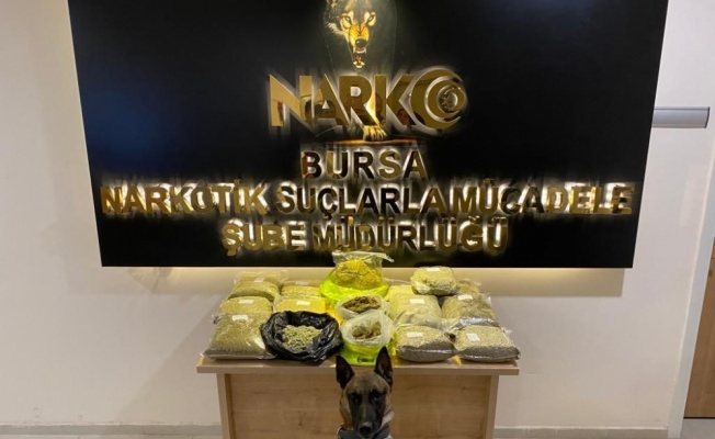 Bursa'da çamaşır makinesinde 13 kilogram sentetik uyuşturucu bulundu