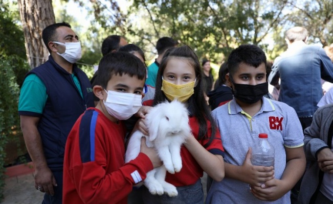 Gaziantep'te minikler can dostları ile buluştu