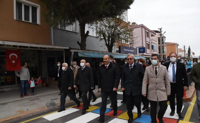 Keşan'da Rasim Ergene Caddesi yeni yüzüyle hizmete açıldı