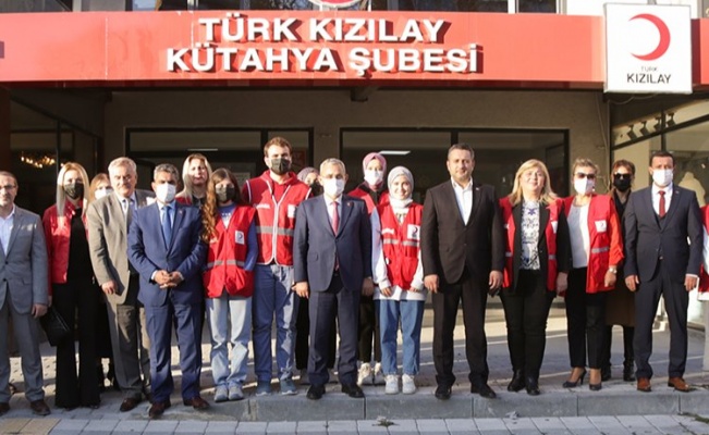 Kütahya Belediyesi'nden Türk Kızılay'a ziyaret 