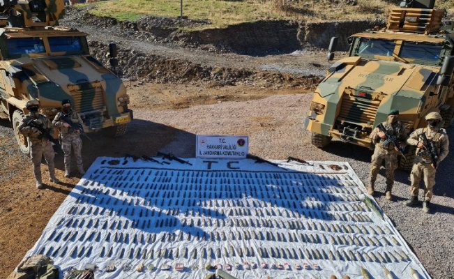 Hakkari kırsalında çok sayıda mühimmat ele geçirildi