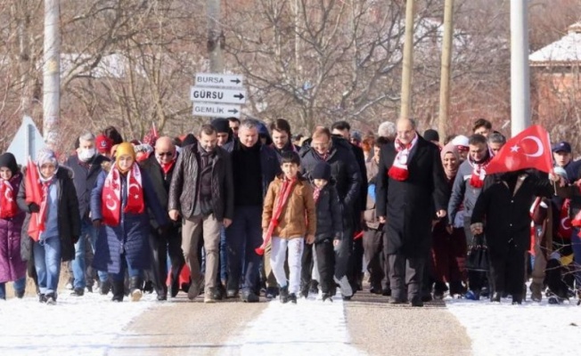 Bursa'da Gürsulular Sarıkamış Şehitleri'nin izinde yürüdü