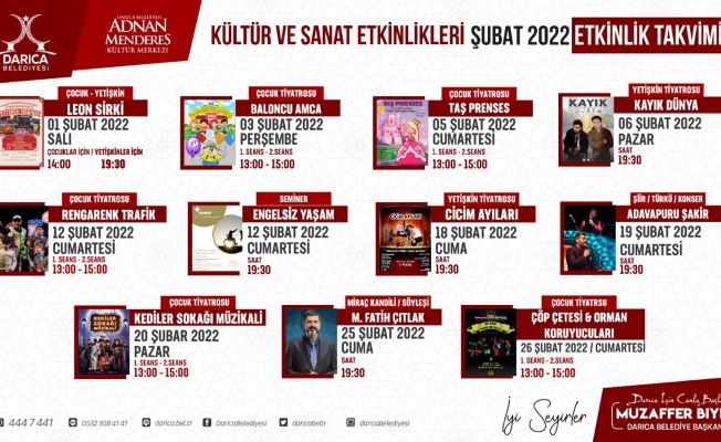 Darıca’da Şubat ayı dolu dolu geçecek