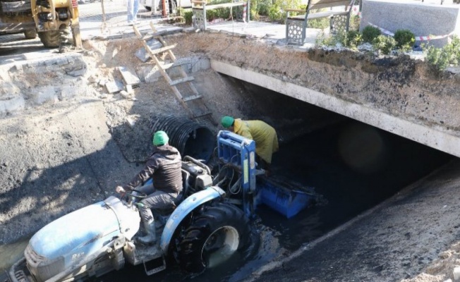 Manisa Saruhanlı'da taşkınlar sona eriyor 