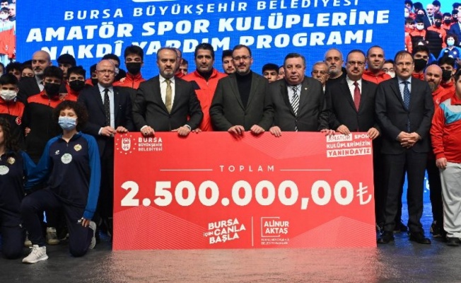 Bursa Büyükşehir'den amatöre 2,5 milyon liralık maddi yardım