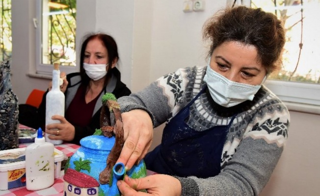 Bursa Yıldırım'da atık malzemelerden sanat eseri