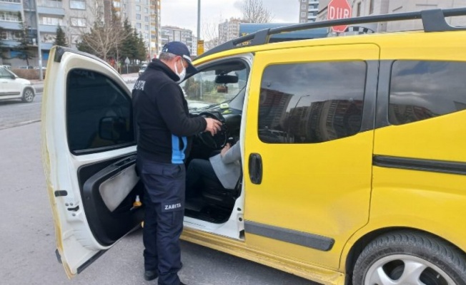 Kayseri zabıtadan servis ve taksi denetimi