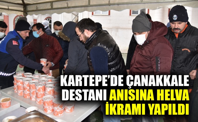 Kartepe’de Çanakkale destanı anısına helva ikramı