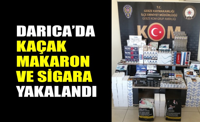 Darıca’da kaçak makaron ve sigara yakalandı