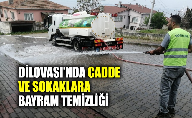 Dilovası’nda cadde ve sokaklara bayram temizliği