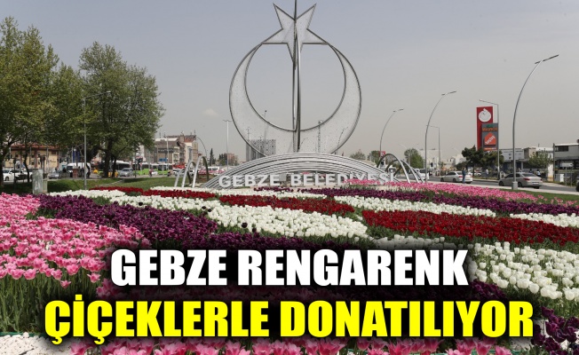 Gebze rengarenk çiçeklerle donatılıyor