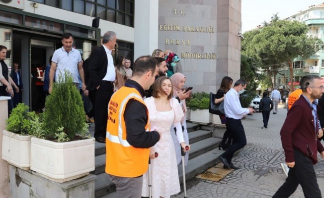 Bursa Milli Eğitim'de afet tatbikatı