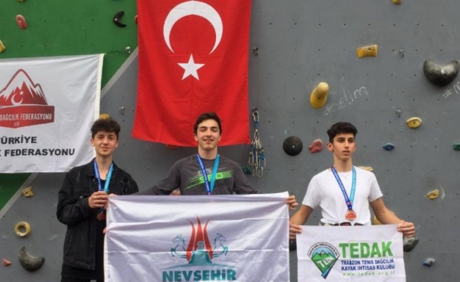 Nevşehirli sporcu tırmanışta şampiyonluğu elde etti