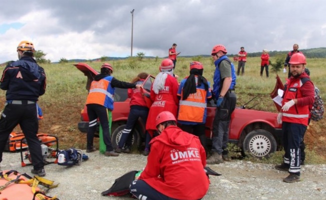 Bilecik'te UMKE'den nefes kesen tatbikat