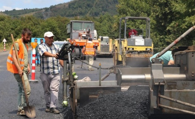 Gebze-Şile yoluna 14 bin ton asfalt