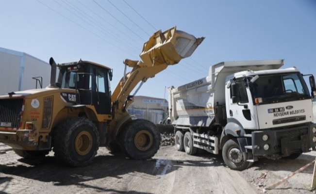 Nevşehir Sanayi Bölgesi'nde asfalt çalışması