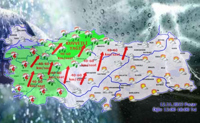 Meteoroloji'den 'kuvvetli' rüzgar ve yağış uyarısı!