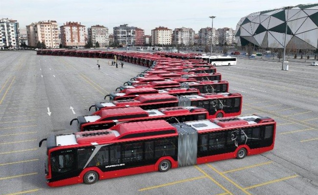 Konya'nın ulaşım filosuna 53 çevreci otobüs