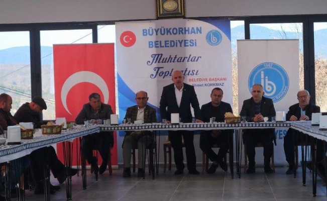 Bursa Büyükorhan'da Başkan Korkmaz muhtarlarla buluştu