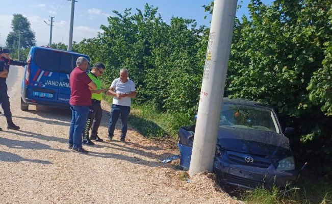 Düzce'de trafik kazası 2 kişi yaralandı