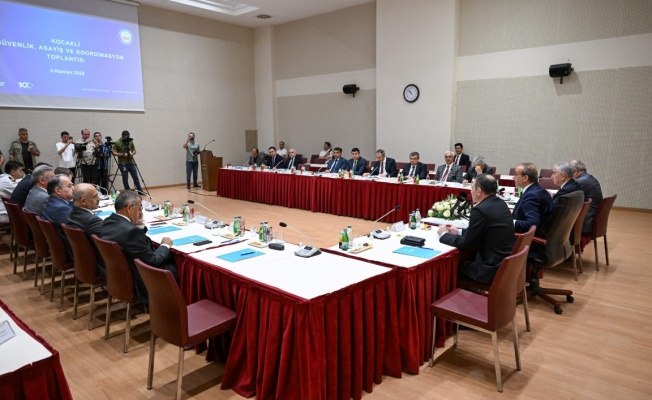 Kocaeli’nin güvenlik ve asayişine ilişkin gündem maddeleri görüşüldü