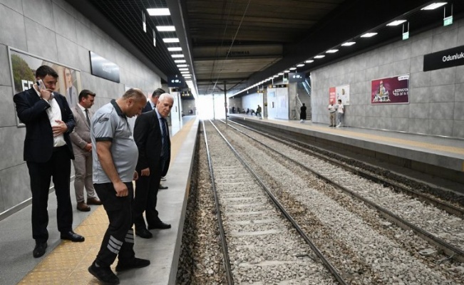 Bursa'da seferlerin normale döndüğü Odunluk İstasyonu’na ziyaret