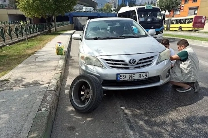 Bursa Osmangazi'de Gökdere Kavşağında tehlikeli anlar