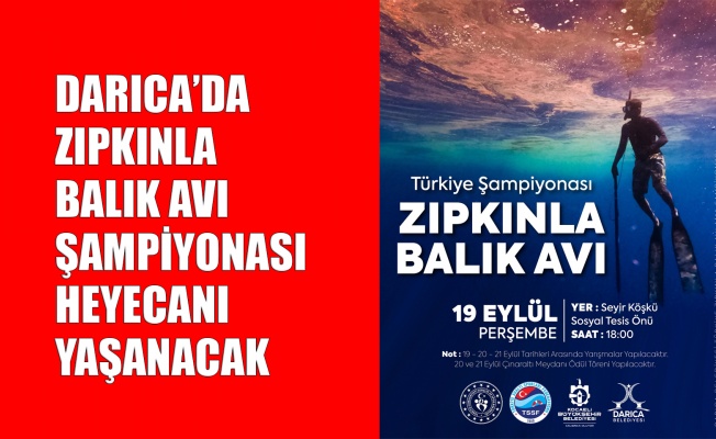 Darıca’da Zıpkınla Balık Avı Şampiyonası heyecanı yaşanacak