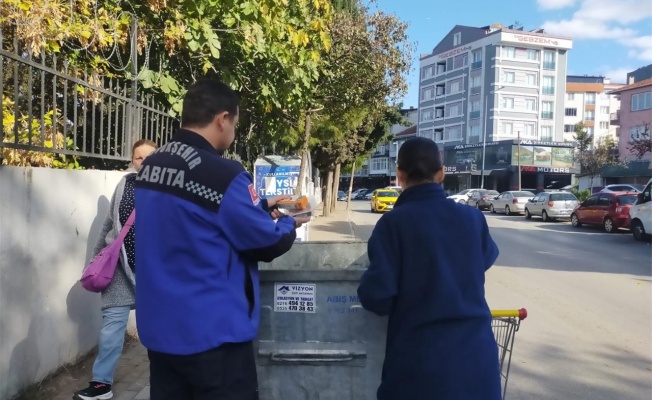 Zabıta bozuk ürünleri imha etti