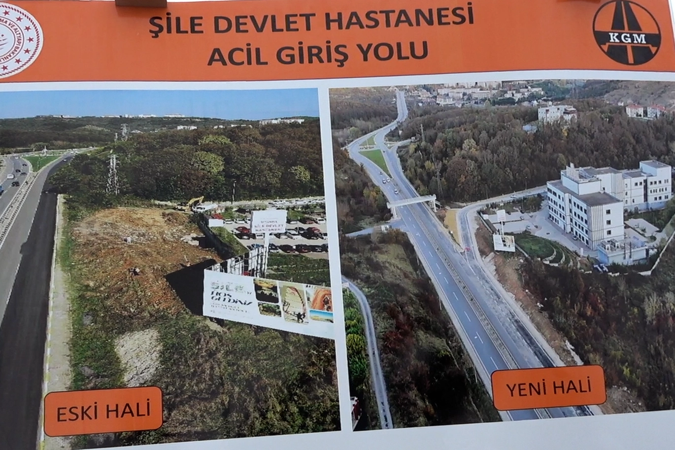 İstanbul Şile Devlet Hastanesi yolunda ulaşım kolaylığı