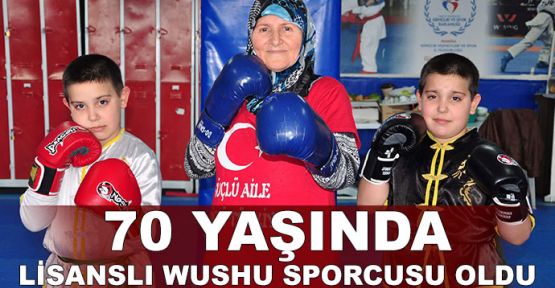  70 yaşında lisanslı wushu sporcusu oldu