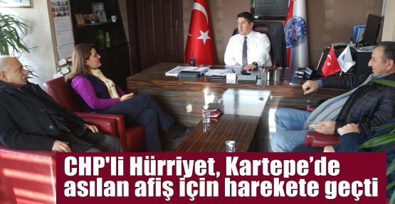 CHP'li Hürriyet, Kartepe’de asılan afiş için harekete geçti