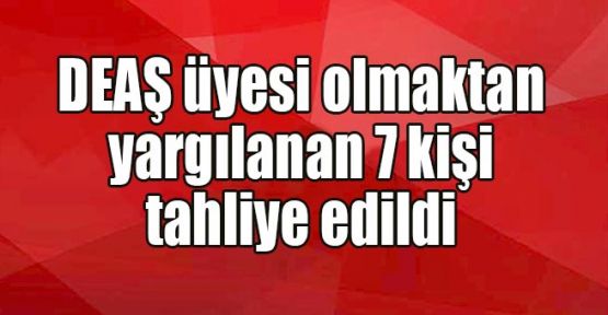  DEAŞ üyesi olmaktan yargılanan 7 kişi tahliye edildi