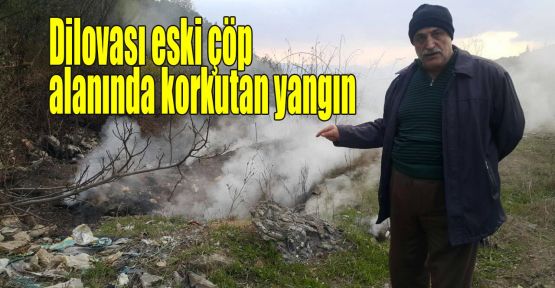 Dilovası eski çöp alanında korkutan yangın