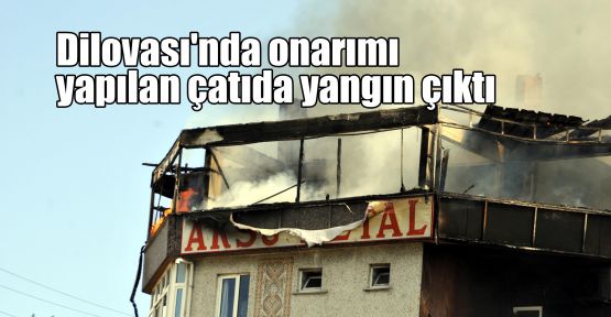  Dilovası'nda onarımı yapılan çatıda yangın çıktı