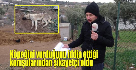 Köpeğini vurduğunu iddia ettiği komşularından şikayetçi oldu