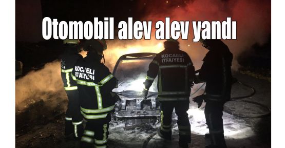  Otomobil alev alev yandı