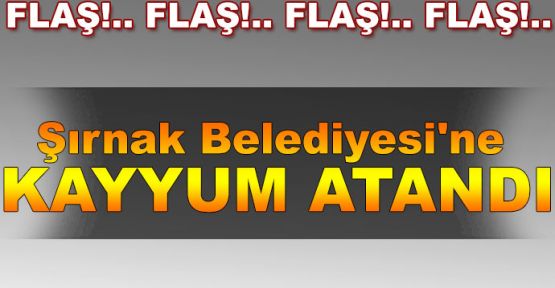 Şırnak Belediyesi'ne kayyum atandı